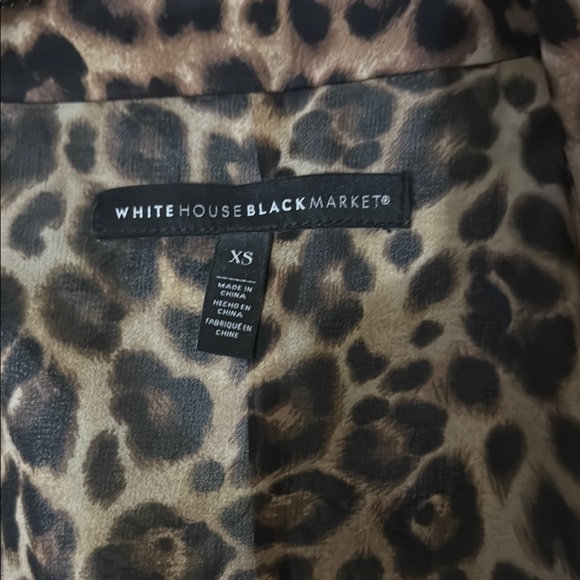 White House Black Market Leopard Print Jacket - Picture 2 of 5